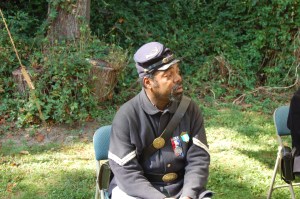 Norman Marcelle of Trenton plays the role of a Civil War solider in the 6th Regiment USCT. Marcelle said the stories told during the Living History Family Day are not just African-American history, but American history. 